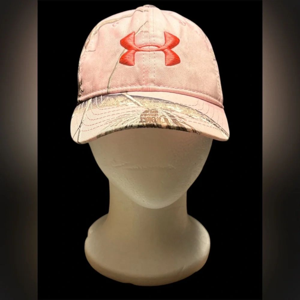 Under Armour Women’s Pink Camo‎ Hat Adjustable Snapback Cap Realtree EUC